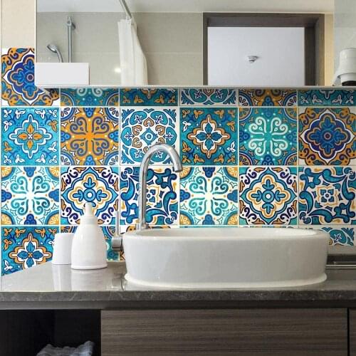 Pack of 24 PCs tile size 20x20 cm - Made in Italy PVC bathroom & kitchen Stickers Design - Lleida