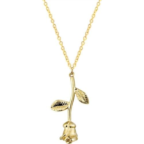 GORGEOUS TALE Bijoux Femme Collier Pink Gold Rose Flower Statement Necklaces Women Maxi Choker Boho Jewelry Graduation Gift Koly