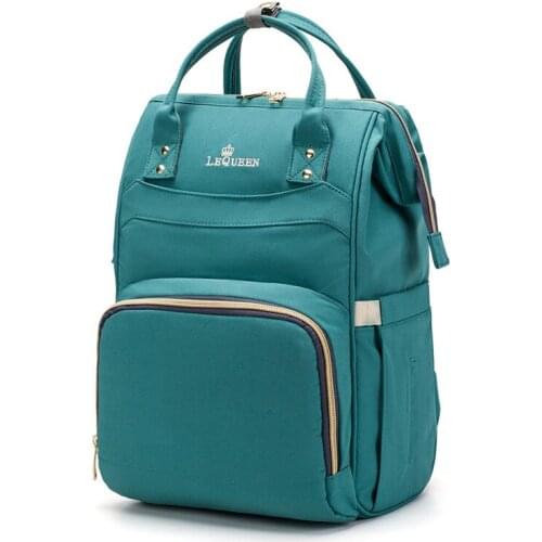 Lequeen Mummy Diaper Bag Waterproof Large Maternity Nursing Bag Travel Backpack Form Mom Stroller Bags Baby Care Nappy Backpack