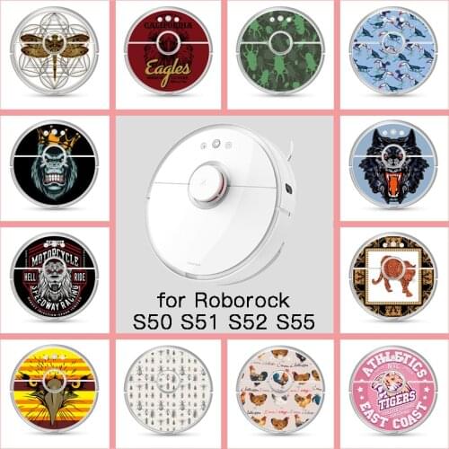 Provide Customized Custom Street Style Cute Sticker for Roborock S50 S51 S52 S55 Robot Robotic Vacuum Cleaner Skin Spare Parts