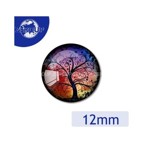 ZEROUP 20pcs/lot 12mm 20mm 25mm 30mm DIY handmade round photo Glass Cabochon dome jewelry finding Settings pattern flat back