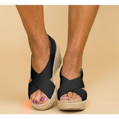 Sandálias femininas de verão de alta qualidade cunhas plataforma casuais sapatos 2021 moda sandles