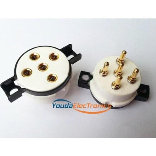 1PC CMC 5 pin Ceramic Vacuum Tube Socket for PX25 U18 U19 PX4 PX5 RGN1064