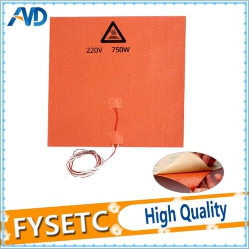 1PC Silicone Heater 330x330mm 220V 750W With Thermistor & Adhesive For Tronxy X5S 3D Printer HeatBed Upgrade