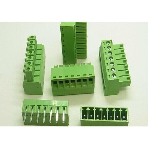 100PCS 2EDGK-3.81-5P + 2EDGR-3.81-5P 2EDGK 2EDGR 5Pin 3.81mm Right Angle Pin Plug-in Screw Terminal Block ROHS