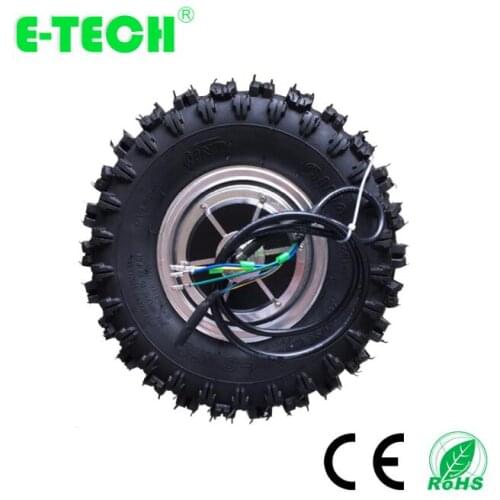 13 inch 24V 36V 48V dc gearless motorcycle wheel motor