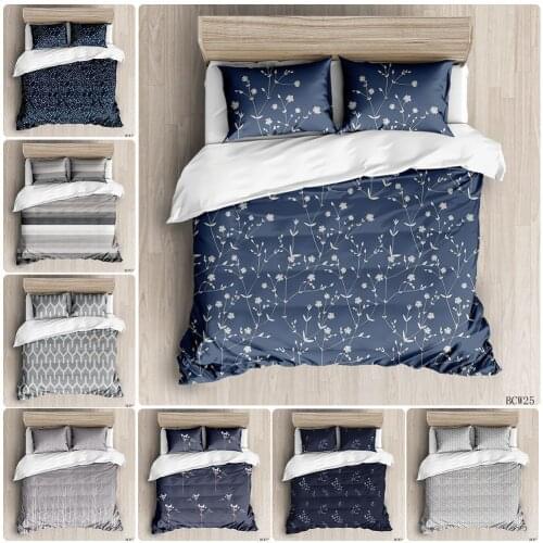 2020 Quiet Floral Four Three-Piece Single Twin Double Queen King Quilt Cover Sheets