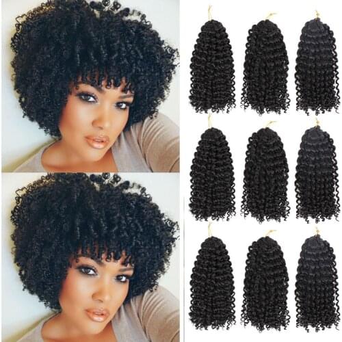 Marly Jerry curl Jamaican Crochet Hair 3/packs Ombre Crochet Braiding Hair Extensions Synthetic Afro Kinky Curly for Women