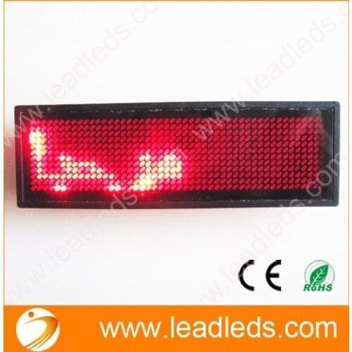 5 x Free Red led scrolling message name badge For Thai Arabic Russian Etc World Language