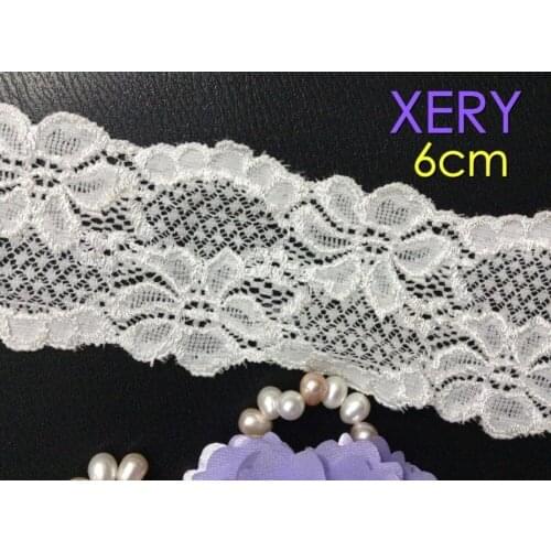 6cm New arrival Fashion Elastic flower Lace,beautiful elastic jacquard lace trimming,XERY168-1
