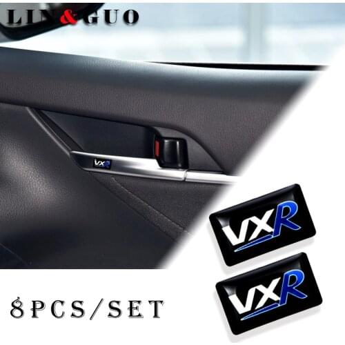 8pcs Car styling Steering wheel 3D small Emblem Sticker Wheel Decal Fit for Vauxhall VXR Car accessories