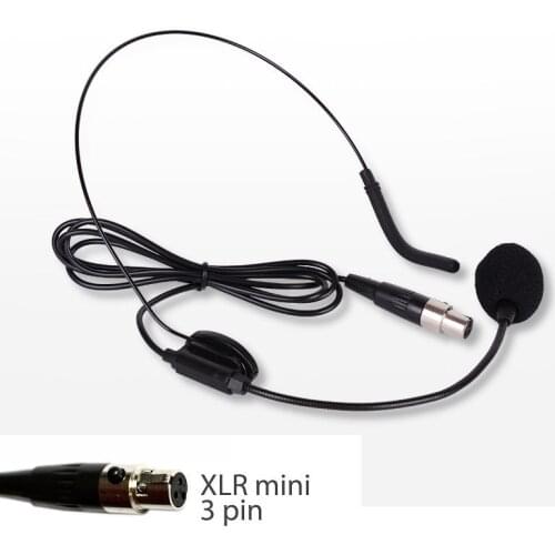 Bolymic New Headband Headset Microphone 3 Pins xlr for AKG, Samson Wireless microphone System