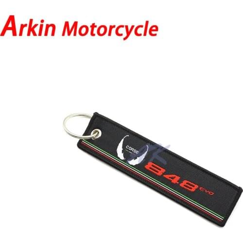 For DUCATI Motorcycle key pendant 1199 899 848EVO 1299Panigale 959 PANIGALE Bicycle backpack embroidered keychain key ring