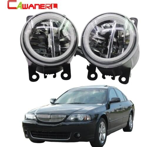 Cawanerl For Lincoln LS 2005 2006 Car Styling 4000LM LED Bulb H11 Fog Light + Angel Eye DRL Daytime Running Lamp 12V 2 Pieces