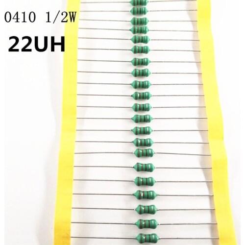 50pcs/LOT 1/2W color ring inductor 22UH 0410 0.5W inductance