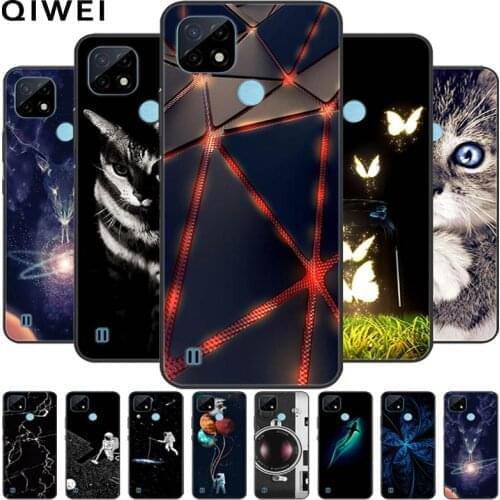 For OPPO Realme C21Y Case COOL Black series Soft Silicone Cover For OPPO Realme C21Y Phone Cases Protective Realmi C 21 Y Capa