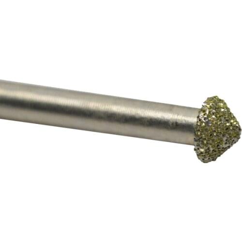 1pc 60deg 6*10mm cnc router Electroplated diamond stone carving tool stone engraving machine cutter stone cutting bits