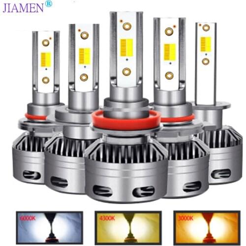 FUXUAN 2PCS H7 LED H4 H1 H11 H3 H13 9005 HB3 9006 HB4 9004 9007 Car Light 72W 6400LM 12V 24V 3000K 4500K 6000K Auto Headlight