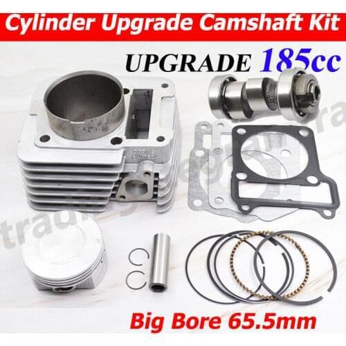 Motorcycle Cylinder Camshaft Kit 65.5mm Big Bore For Yamaha YBR125 YBR 125 XTZ125 YB125Z YBR XTZ 125 185cc Modified Engine