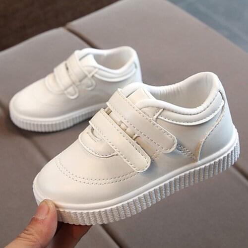 Kids sneakers boys shoes girls trainers Children leather shoes white black school shoes pink casual shoe flexible sole fashion