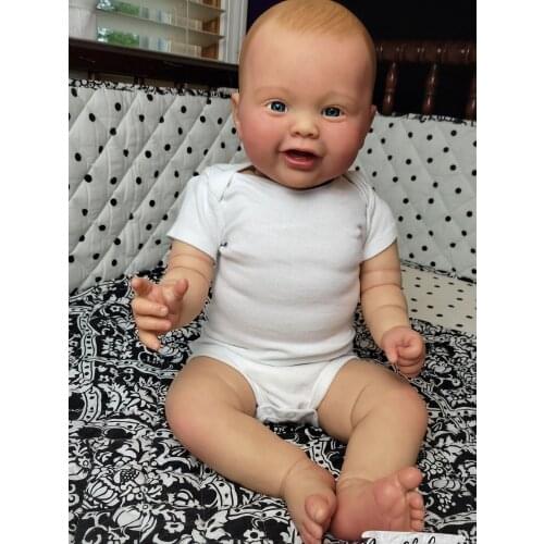 60 CM 3D Paint Skin Art Doll With Vascular Vein Soft Silicone Reborn Boy Baby For Girl Big Size Toddler Kid Birthday Gift