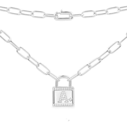 New summer 925 sterling silver stone set pendant with two color lockhead, Valentines Day, free shipping