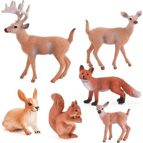 Animal Model Mini Simulation PVC Toy Wild Animal Model Ornament for Decor