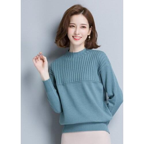 Fashion Loose Long sleeve O-Neck Sweaters Womens 2019 Spring new Casual Knitted Keep warm Pullovers Tops women