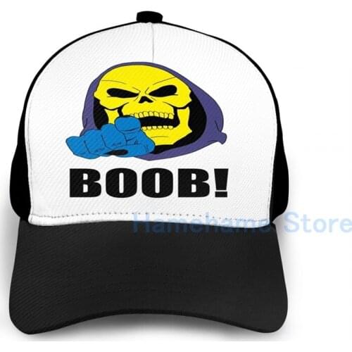 Fashion Skeletor boob! Basketball Cap men women Graphic print black Unisex adult hat