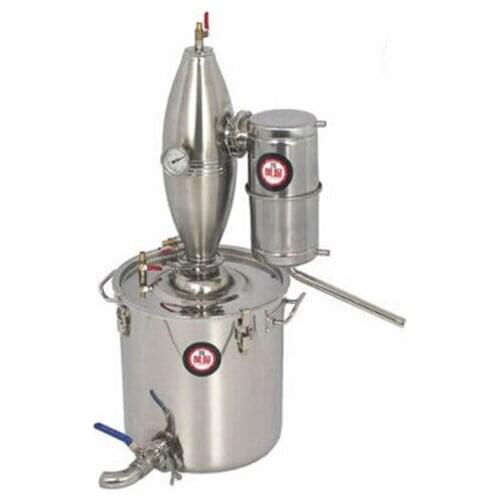 25L Alcohol Stainless Distiller Home Brew Kit Moonshine Wine Making Boiler DG