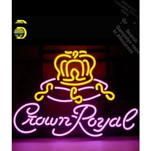 Neon Sign for Crown Roya neon bulb Sign Beer Bar Club Neon lights Sign Hotel glass Neon Restaurant Outdoor Wall Light bud light