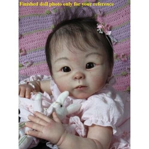 NPKCOLLECTION hot selling DIY unpainted blank reborn doll kit authentic original sassy kit 19inches reborn supply