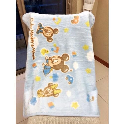 Disney Mickey Minnie Mouse Blanket Spring Autumn Cartoon Children Raschel Single Layer Knee Cover Pet Soft Comfortable Blankets