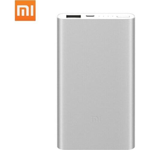 Original Xiaomi Power Bank 5000mAh 2 Portable Charger Slim Xiaomi Powerbank 5000mah Li-polymer External Battery