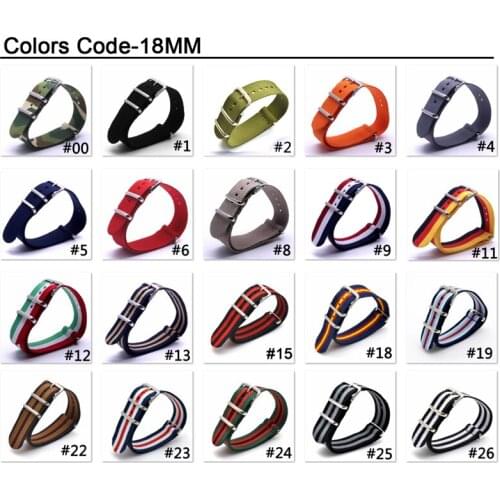 1Pcs NATO Strap 16/18/20/22/24mm Nylon Watch Band Woven Fiber Watch Strap for Nato Army Sport Wristband Belt
