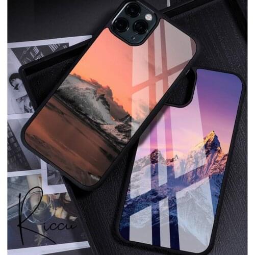 Mountain Landscape Scenery Phone Case Rubber for iPhone 12 11 Pro Max XS 8 7 6 6S Plus X 5S SE 2020 XR 12 Mini case