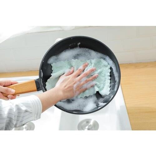 1pc kitchen dish Cloth Household Cleaning Towel Super Absorbent Microfiber High-efficiency tableware kitchen tools gadgets
