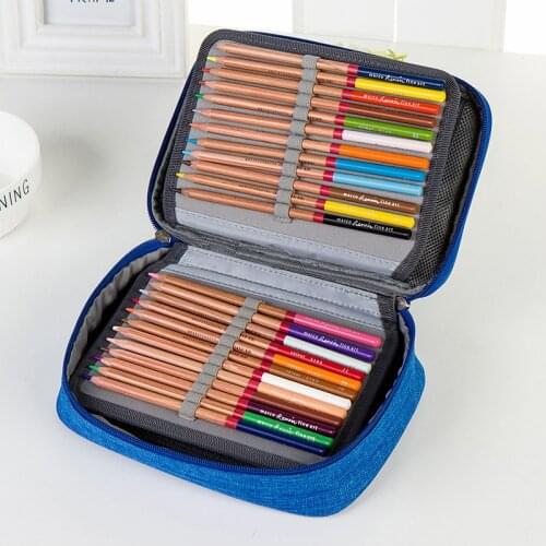 School Pencil Cases For Girls Boy Pencilcase 72 Holes Pen Box Canvas Multifunction Storage Bag Case Pouch Stationery Kit