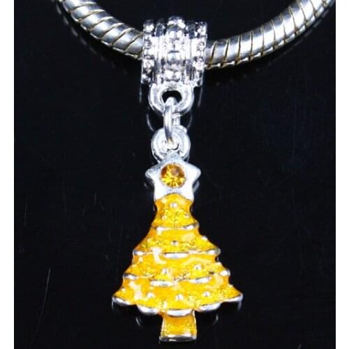 Rhinestone Tree Enamel Dripping Oil Pendant Charms For Jewelry Making Necklace Bracelet Accessories