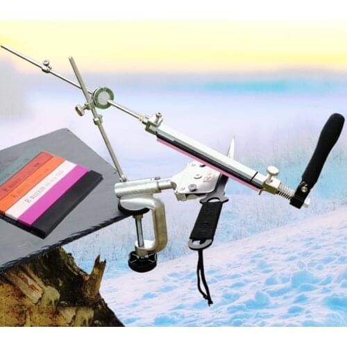 Fixed angle sharpener set Knife holder 360degree rotation Sharpening stone polishing stone leather Polishing paste Honing stone