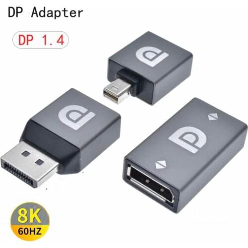 HD DP Video Converter DP1.4 to DP Female to Female Mini DP Adapter Support 8K@60Hz For Laptop Computer Monitor Home Projector