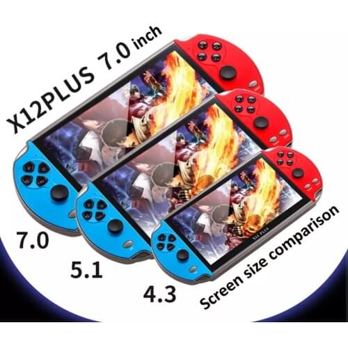 X12 PLUS Video Game 7inch LCD Double Rocker Portable Handheld Retro Game Console Video MP5 Player TF Card for GBA/NES 3000 Games
