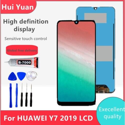 For Huawei Y7 2019 LCD Display Touch Screen With Frame For Y7 Prime 2019 DUB-LX3 DUB-L23 DUB-LX1 lcd