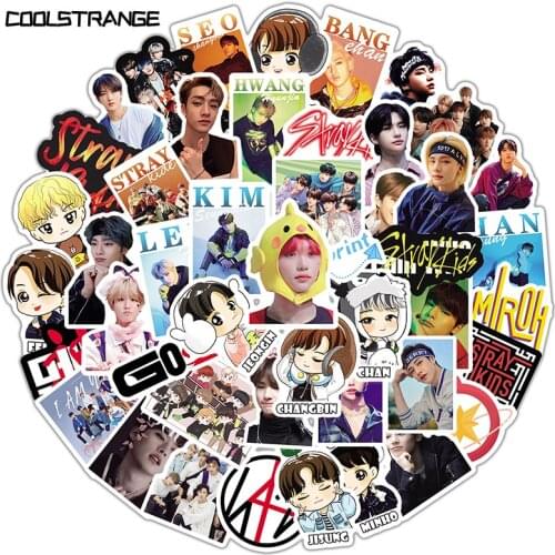 10/30/50Pcs Cute Boys Team Kpop Straykids Stickers Toys For Kids Motorcycles Skateboards Phones DIY Hand Diaries Scrapbooks Car