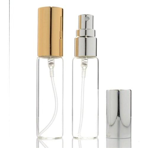 10ML Portable Mini Glass Refillable Perfume Bottle With Atomizer Empty Cosmetic Containers With Sprayer For Travel 1 PC
