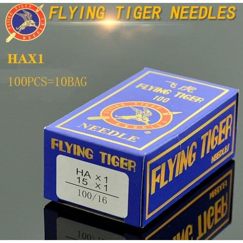 100PCS FLYING-TIGER HAX1 HA*1 Sewing Needles House Sewing Machine Needles for SINGER BROTHER size 9,11,12,14, 16,18,20