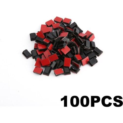 100pcs/pack Self Adhesive Cable Clips Wire Holder Clamps Car Data Cable Organizer Wire Management Cord Tie Holder Fixed Clips