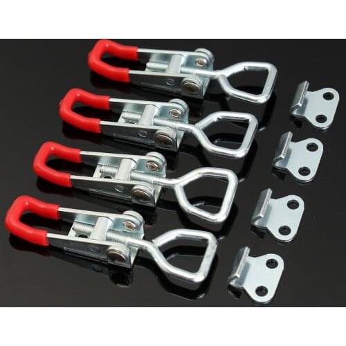 4Pcs/lots Adjustable Cabinet Boxes Lever Handle Clamp Hasp Toggle Latch Catches Lock