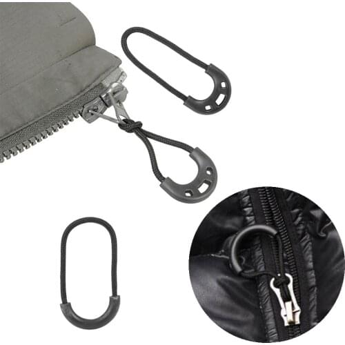 5 Pcs Clothes Zipper Pull Puller End Fit Rope Tag Fixer Zip Cord Tab Broken Buckle Replacement Clip Travel Bag Tent Backpack