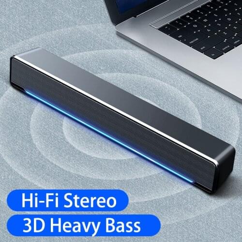 High Fidelity Bluetooth Speakers Large Speaker Bomaker Video Light Laptop Computer Sound Bar Home 5.0 USB Wired Multimedia TV